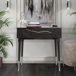 Консоль Арт Колор leaves Стайл Сильвер Терпкий коричневый