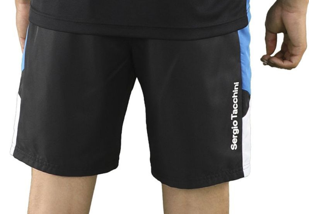 Мужские шорты теннисные Sergio Tacchini Equilatero PL Short - black/blue