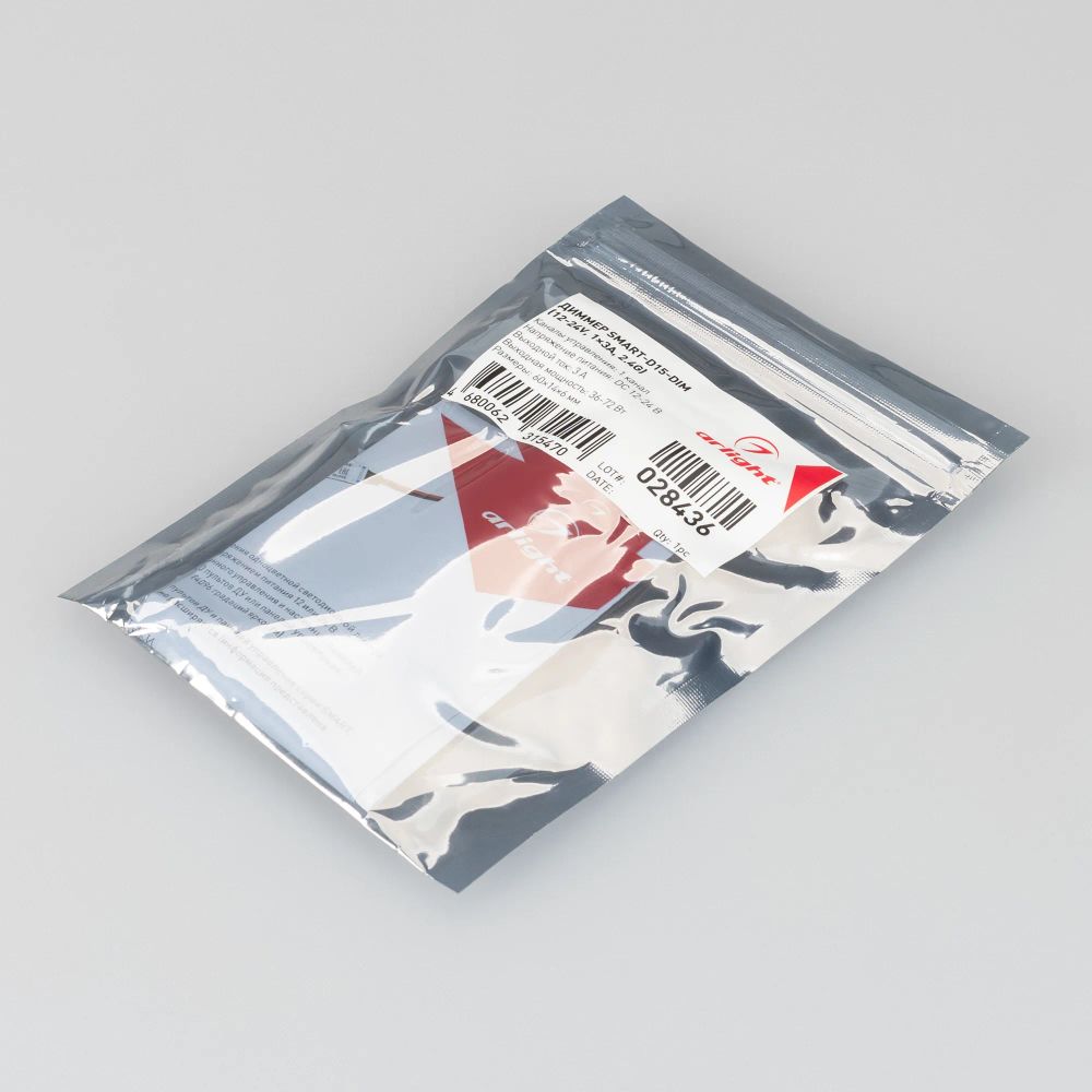 Диммер SMART-D15-DIM (12-24V, 1x3A, 2.4G) (Arlight, IP20 Пластик, 5 лет) 028436