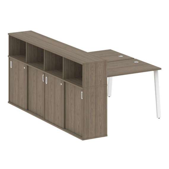 Метал Систем Рабочая станция с шкафом-купе на А-образном м/к БА.РС-СШК-4.2 Т