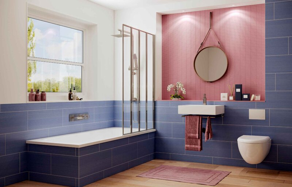 Шторка для ванны Ambassador Bath Screens 16041111R (100х140) хром,стекло прозрачное,складная,1 место