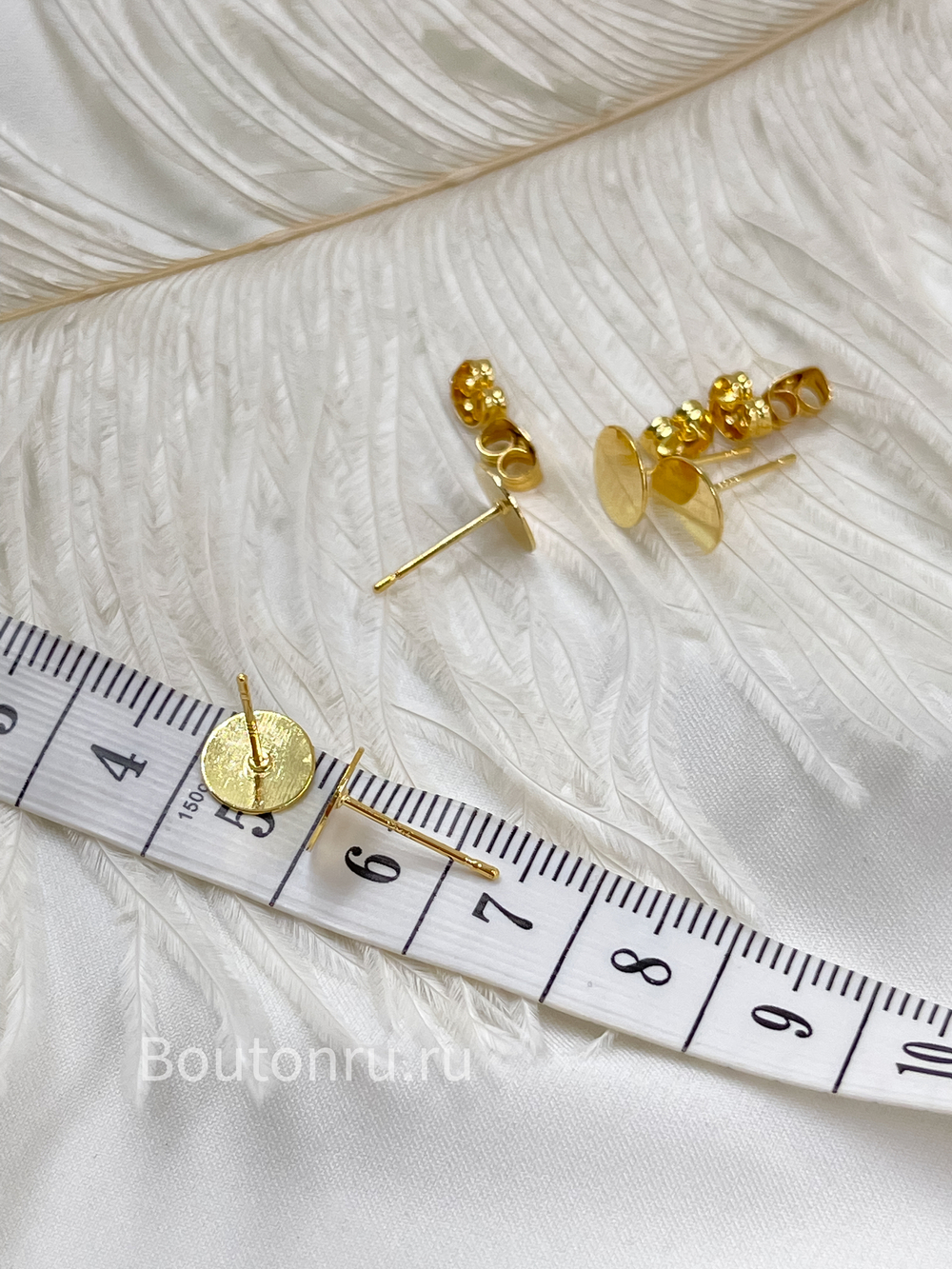 Основа для серег пусеты "гвоздики" золотистые
