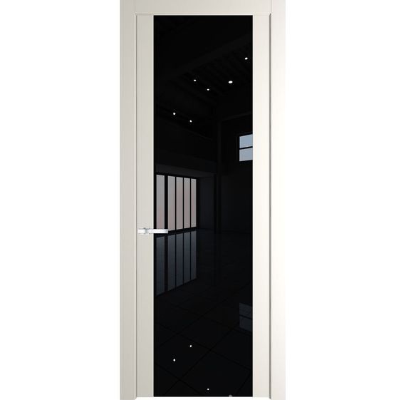 Межкомнатная дверь эмаль Profil Doors 1.7P перламутр белый остеклённая