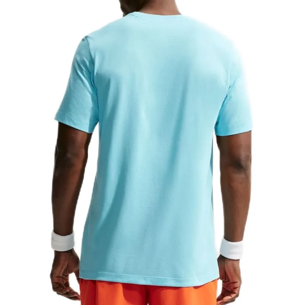 Мужская теннисная футболка Nike Court Dri-Fit Heritage - blue gaze