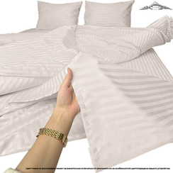 Сатин-страйп "Пудра" AirJet+mers | полоса 1х1 | ш.240 см | 150 г/м² | хлопок-100%