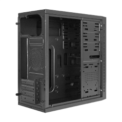 Exegate EX272749RUS Корпус Minitower Exegate QA-412U Black, mATX, &lt;без БП&gt;, 2*USB+2*USB3.0, Audio