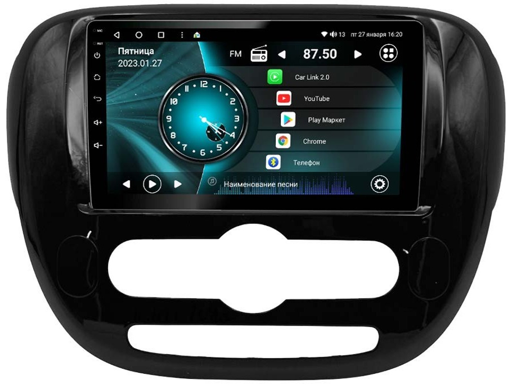 Магнитола для KIA Soul 2014-2019 (климат, рамка глянец) - Vaycar VA27-526A на Android 13, 8-ядер, 2Гб-32Гб, 4G SIM-слот