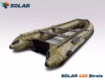 Лодка надувная моторная solar-420 strela jet tunnel
