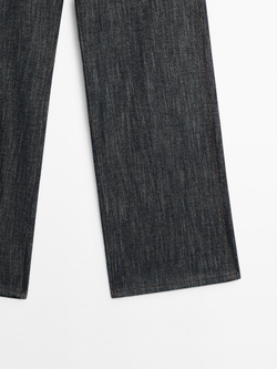 Massimo Dutti Джинсы прямого кроя со средней посадкой, темно-серый