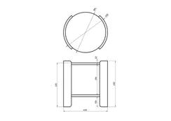 Столик Lagom Stone D 43 см высота 45 см (камень LC, черный)