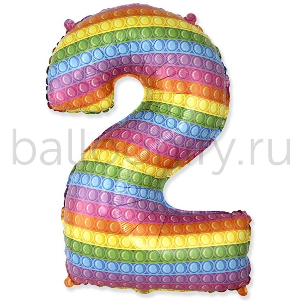 Шар ЦИФРА 2 Попит 32" 81 см