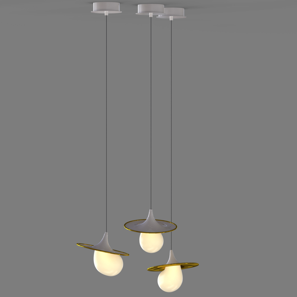 Подвесной светильник 10238P/1 gold/white