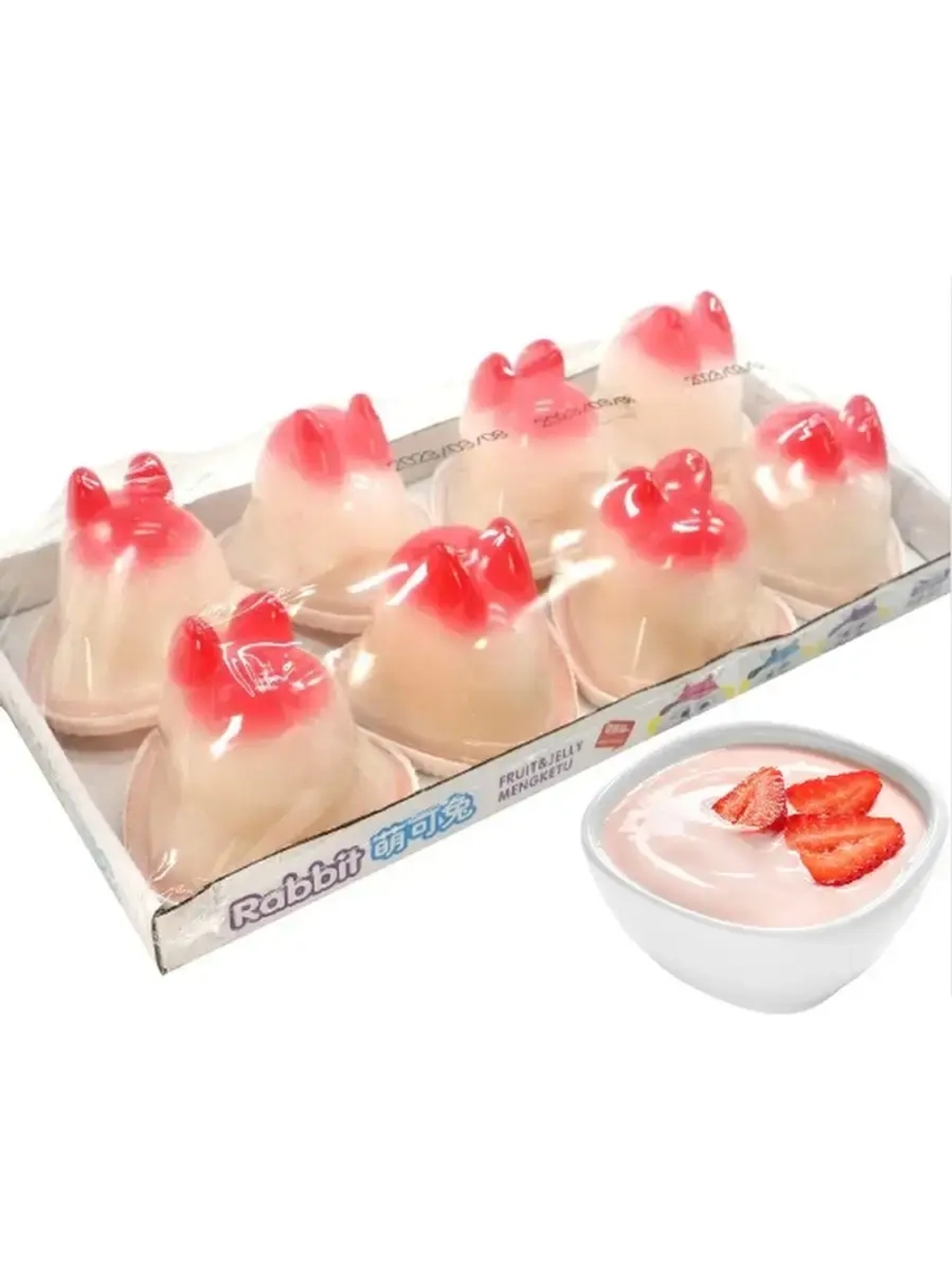 Желе Кролик со вкусом клубничного йогурта 110 г * 8 шт