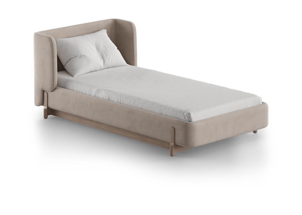Кровать Basic спальное место 90*200 см (бежевый, антивандальная)