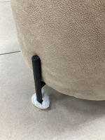 Пуфик Орегон замша бежевая/черный