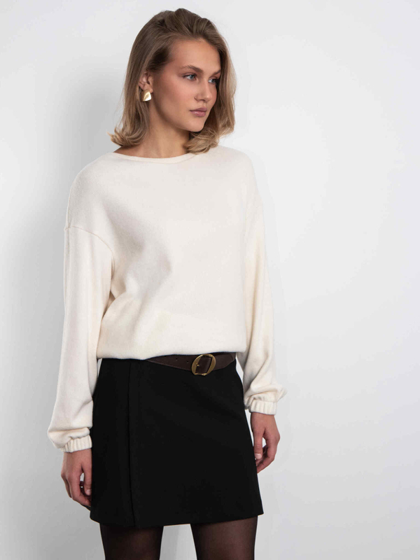 Джемпер с открытой спиной Luna (сливочный)