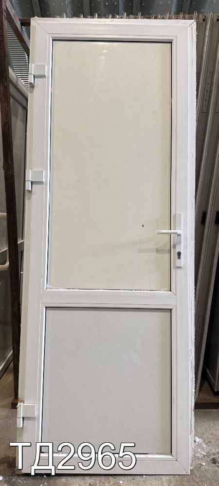 Дверь пластиковая входная Б/У 2080(в) x 790(ш)