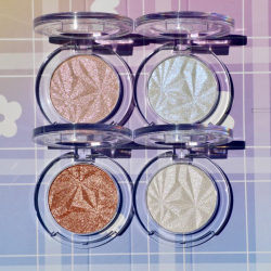 Rude Cosmetics Manga Collection Twinkle Twinkle Highlighter - Пудровый компактный хайлайтер оттенок Sawa-Chan's Heart, 4 g