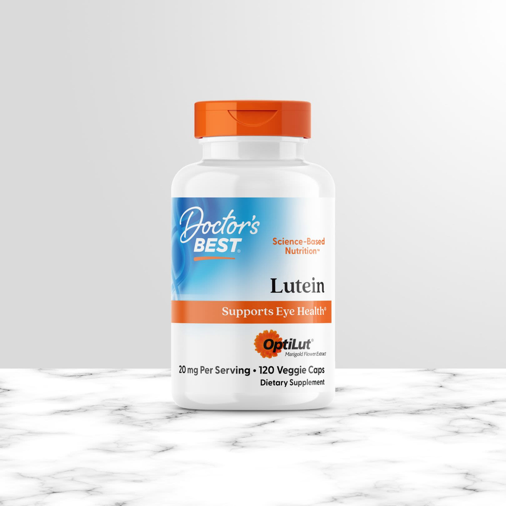 Doctor's Best, лютеин, 120 растительных капсул