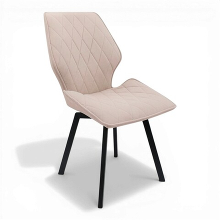 Стул поворотный "Раф 360" (арт. 342П), велюр Бренди В03 бежевый, ножки черные.