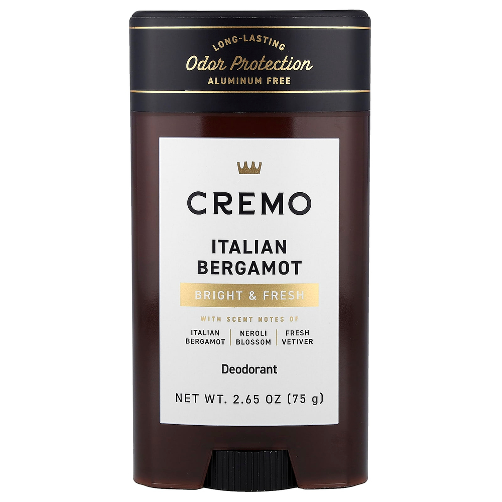 Cremo, Дезодорант, итальянский бергамот, 75 г (2,65 унции)