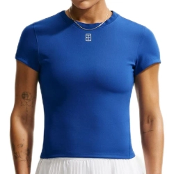 Женская теннисная футболка Nike Court Advantage Dri-Fit Short-Sleeve Tennis - old royal/white