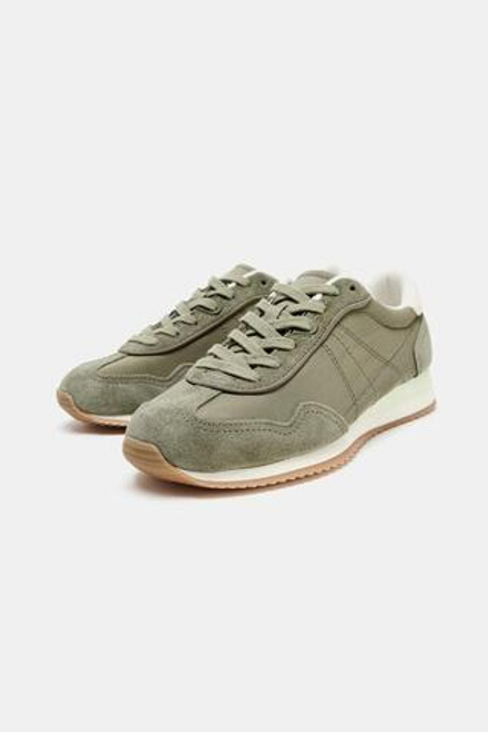 ZARA МЯГКИЕ КРОССОВКИ, ЗЕЛЕНЫЙ ХАКИ