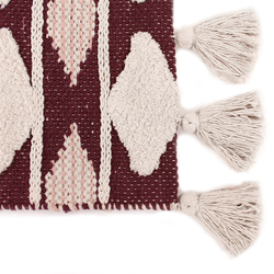 Ковер из хлопка бордового цвета Argyle Ethnic 160х230 см