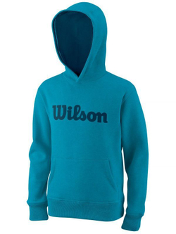 Кофта для мальчика теннисная Wilson Y Script Cotton PO Hoody - barrier reff