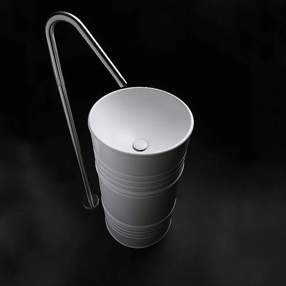 Раковина напольная Kerasan Artwork Barrel 45 4742K01 белая