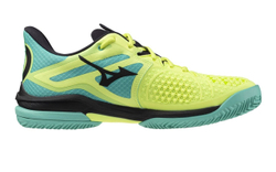 Мужские кроссовки теннисные Mizuno Wave Exceed Tour 6 CC - зеленый, желтый