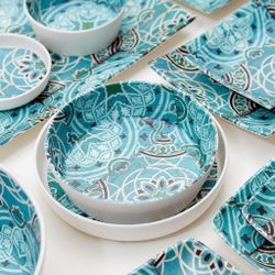 Соусник 175 мл d 12,3 см h2,6 см круглый Damask Blue пластик меламин P.L. Proff Cuisine