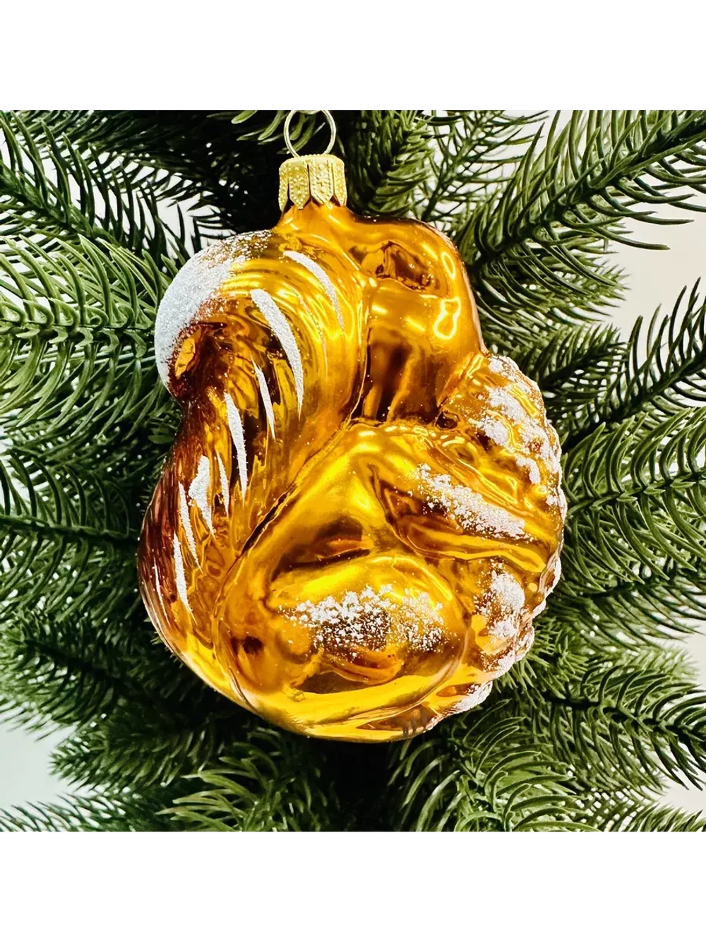 Елочная игрушка Белочка 9 см