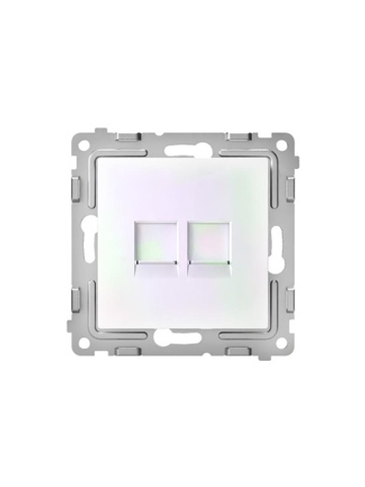 Розетка компьютерная 2-м СП Pixel RJ45 кат.5E механизм перламутр. TOKOV ELECTRIC TKE-PX-RC2-C04