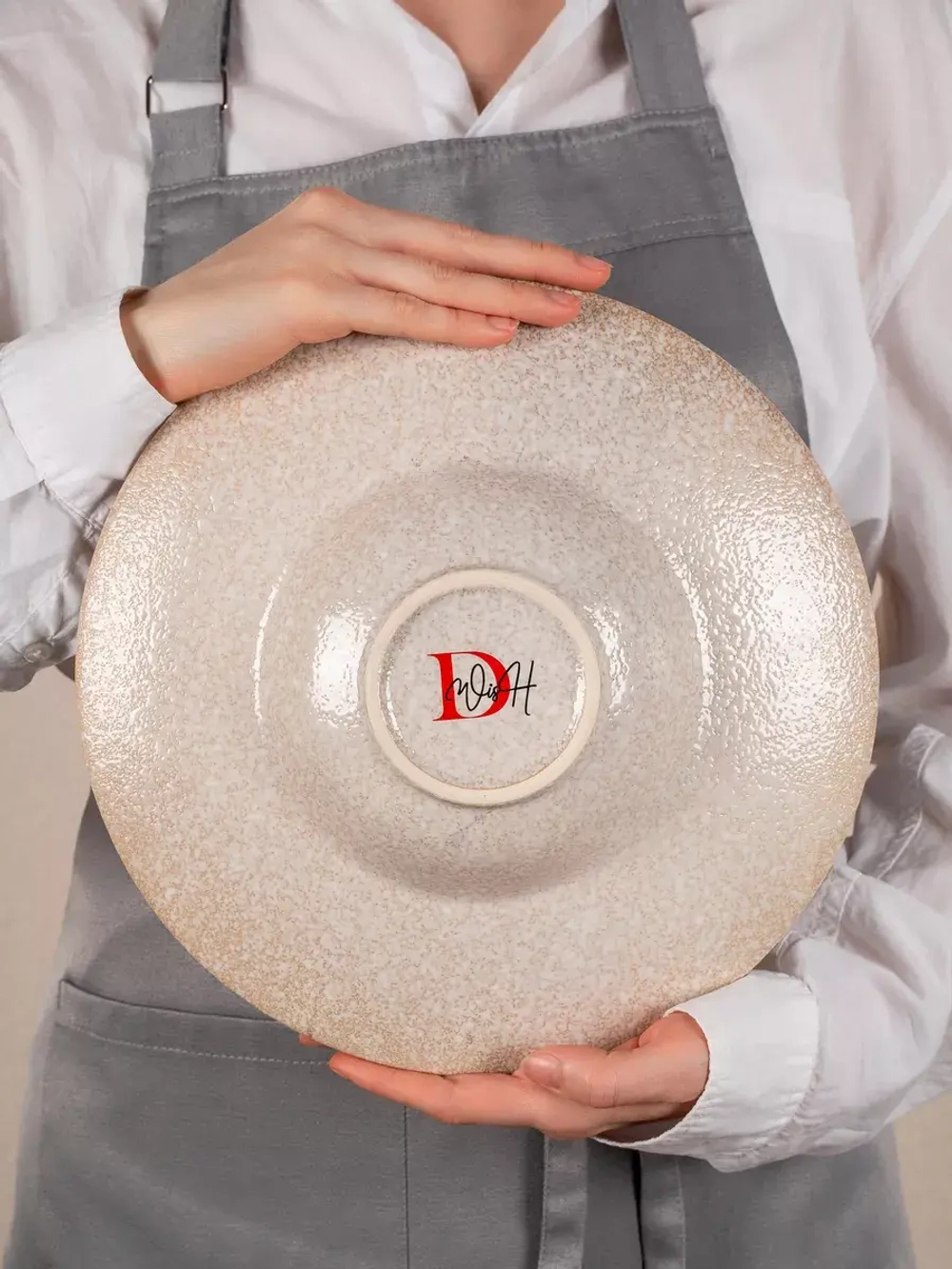 Набор посуды 4 тарелки для пасты шляпа охра 28 см