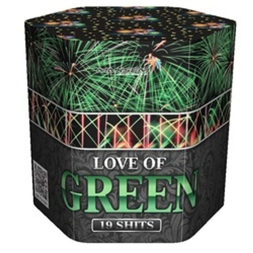 Батарея салютов "LOVE OF GREEN"   1,2"/19 залпов
