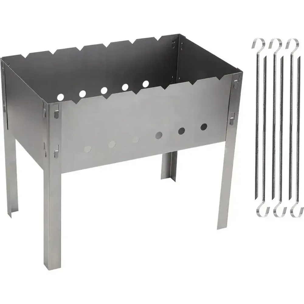 Мангал ECOS сборно-разборный 400х350мм, 0,50мм с 6 шампурами