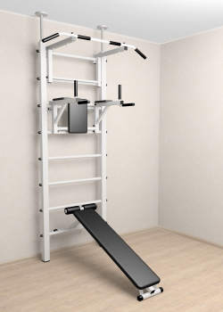 Шведская стенка Sv Sport враспор (Турник стандарт/Брусья/Скамья)