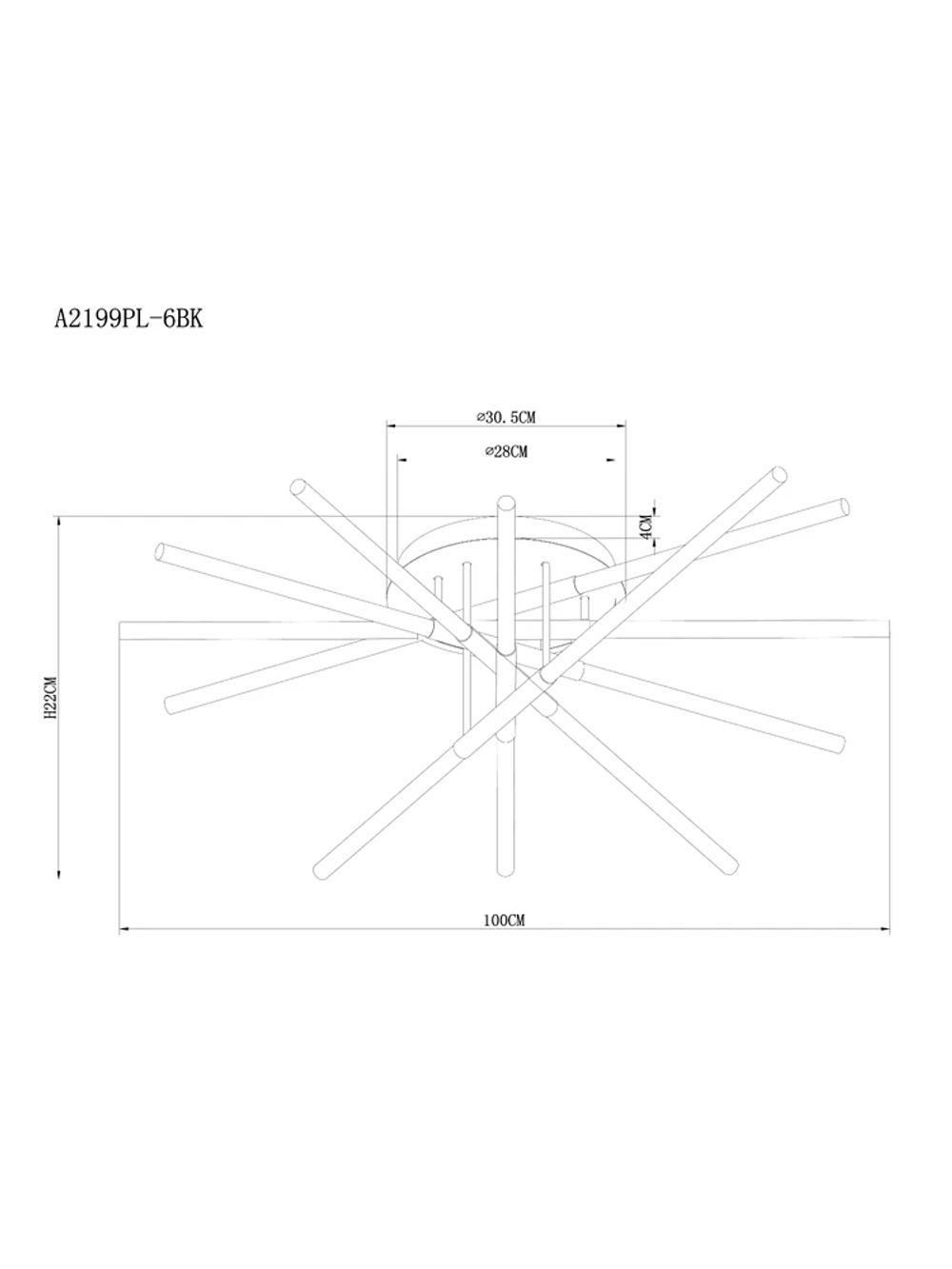 Потолочная люстра Arte Lamp FERNANDO A2199PL-6BK