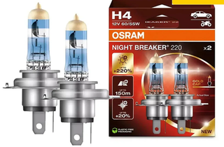 Автолампа H4 12V 60/55W P43t Osram  +220% NIGHT BREAKER (64193NB200-2HB) (карт уп) к-т ORIGINAL
