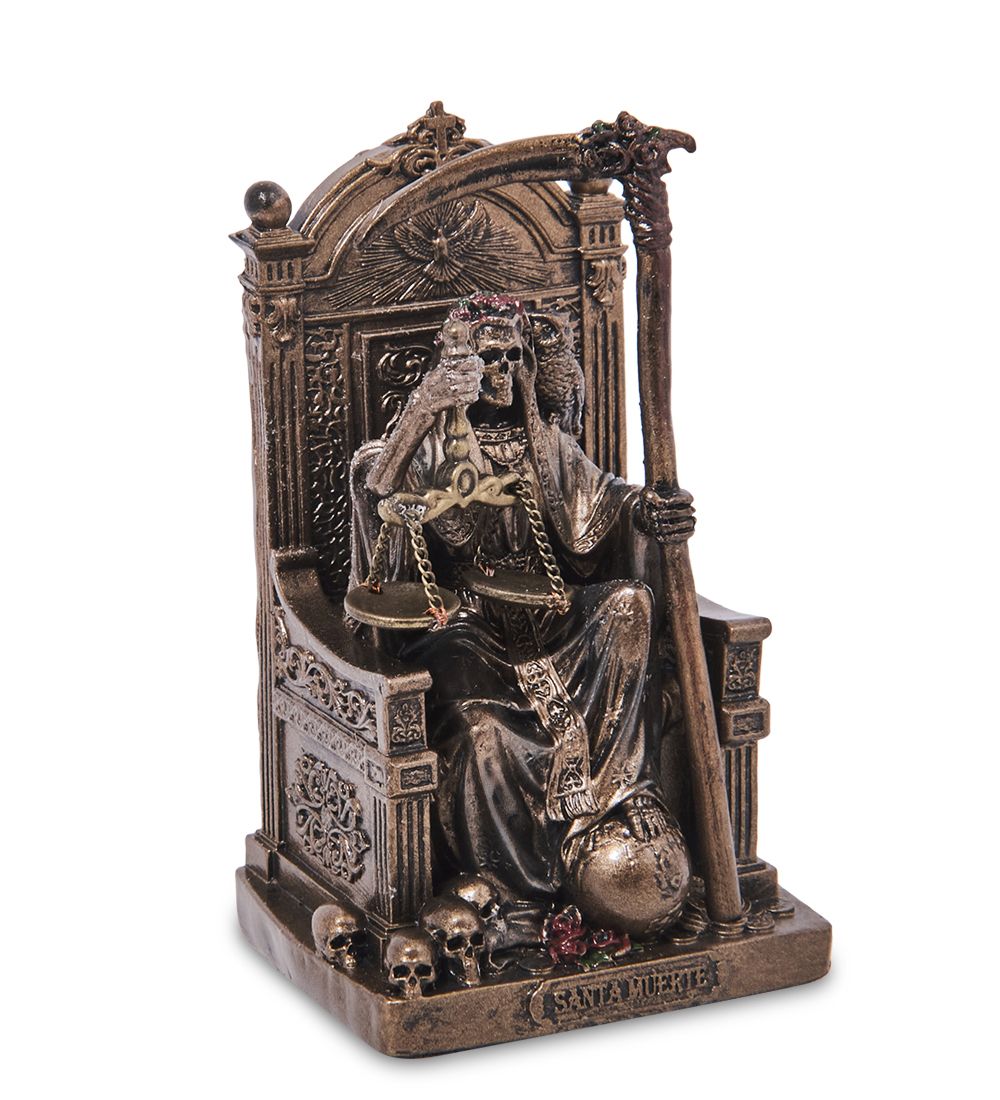 Veronese WS-1487 Статуэтка «Санта Муэрте на троне с косой и весами»