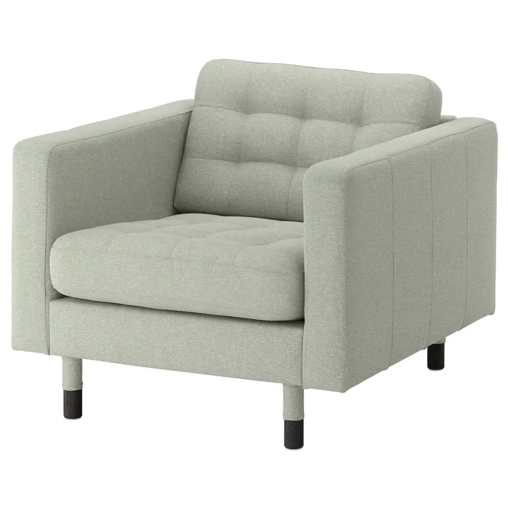 Кресло - IKEA LANDSKRONA, 89х89х78 см, салатовый, ЛАНДСКРУНА ИКЕА