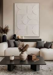 Постер Volumetric 100х75 см, 3D-фактура, бежевый