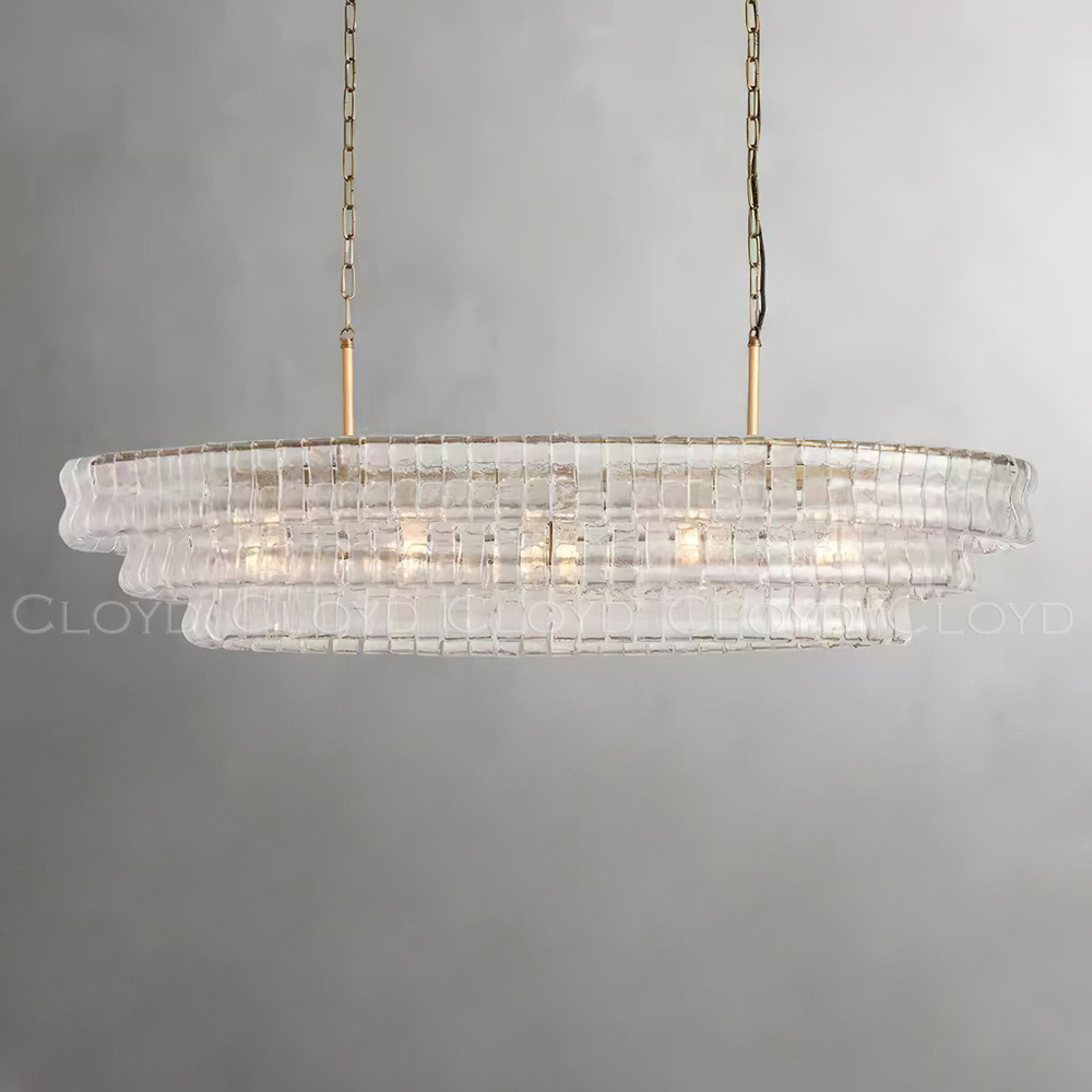 Люстра Cloyd NAMASTE C6 / шир. 100 см - латунь - прозрачн.стекло (арт.11690)