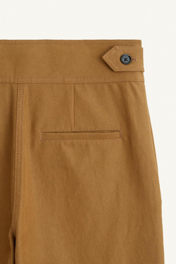 ZARA БРЮКИ СО СРЕДНЕЙ ПОСАДКОЙ С КАРМАНАМИ, ОХРА