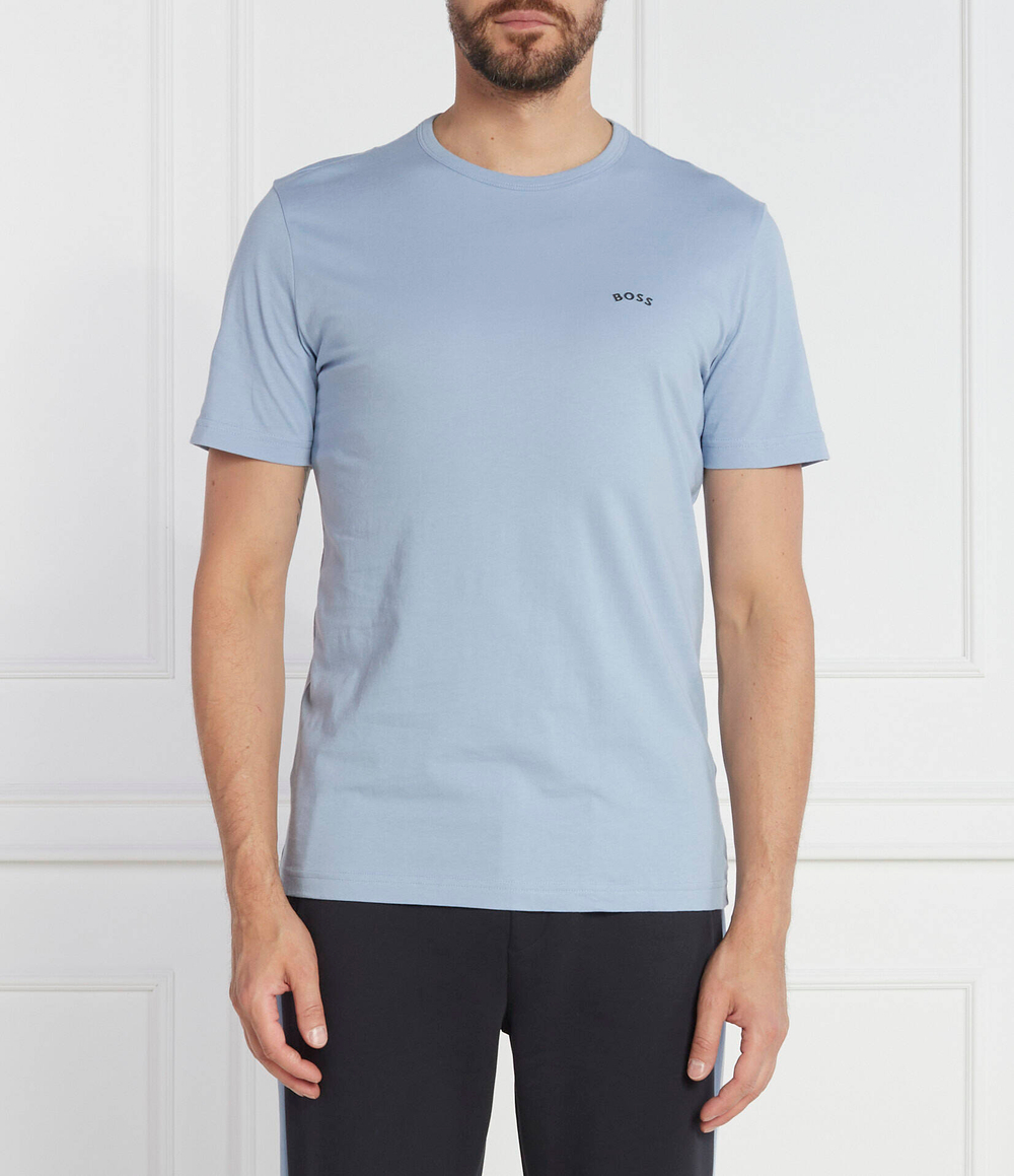 Футболка TEE CURVED BOSS GREEN - голубой(50469062)