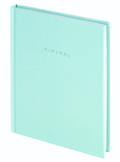 Блокнот А6 80л. клетка, твердый переплет "Minimal" мятный(BRAUBERG)