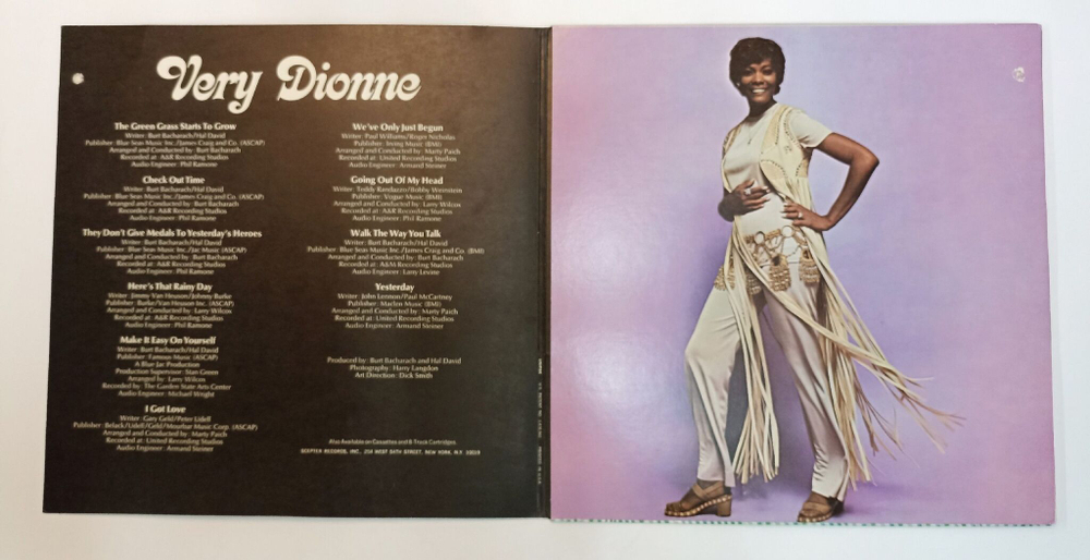 Винтажная виниловая пластинка LP Dionne Warwick Very Dionne (USA 1970)