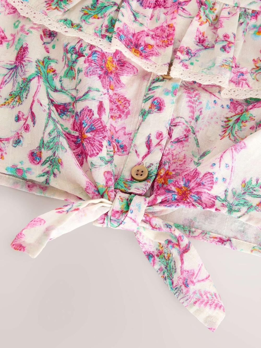 Топ для девочки Next E32-667, Молочный, Розовый