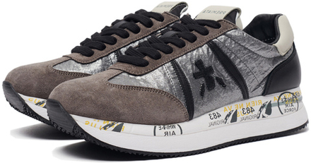 Premiata Conny 1493 серые с коричневым